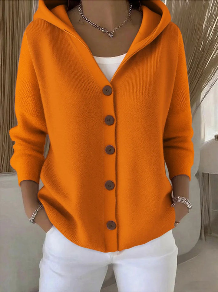 Kathryn | Relaxed Hooded Button-Front Cardigan