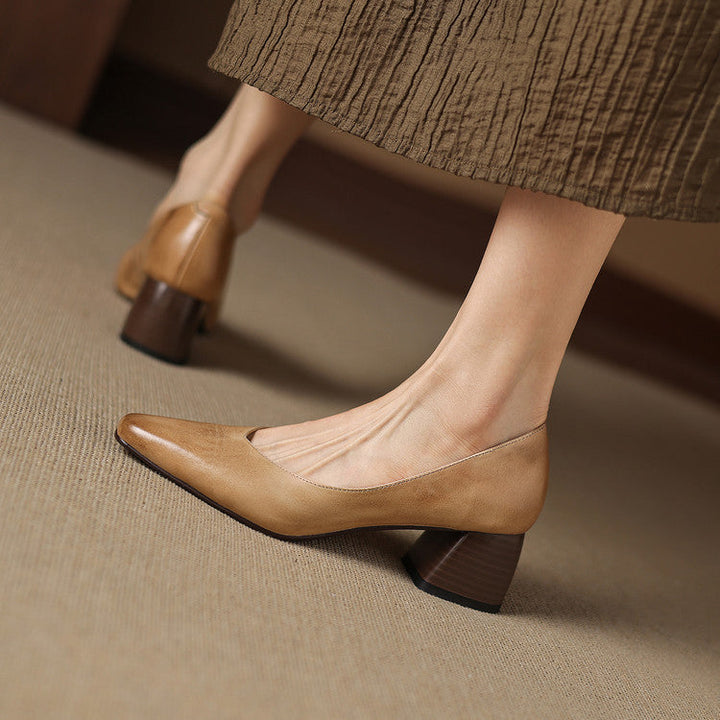Iris | Refined Block-Heel Pumps