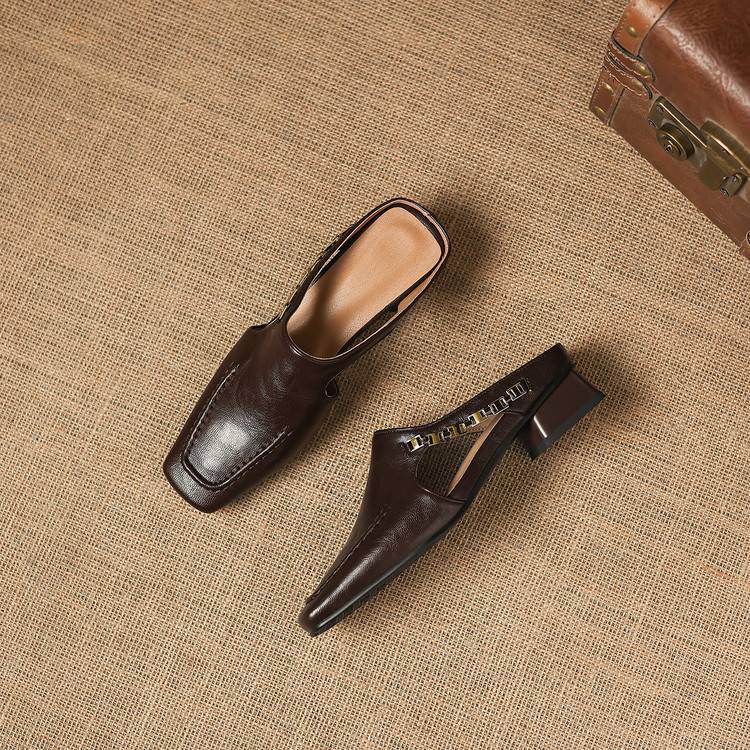 Annabel | Refined Square-Toe Mules