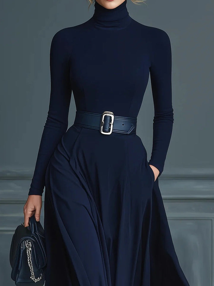 Katarina | Belted High-Neck Maxi Dress