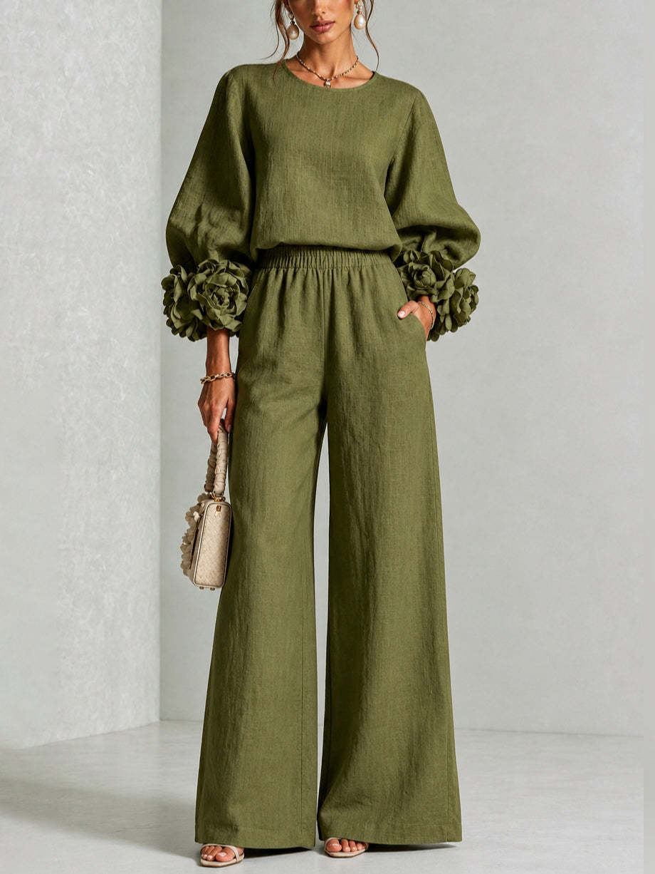 Emilia | Floral Cuff Two-Piece Set
