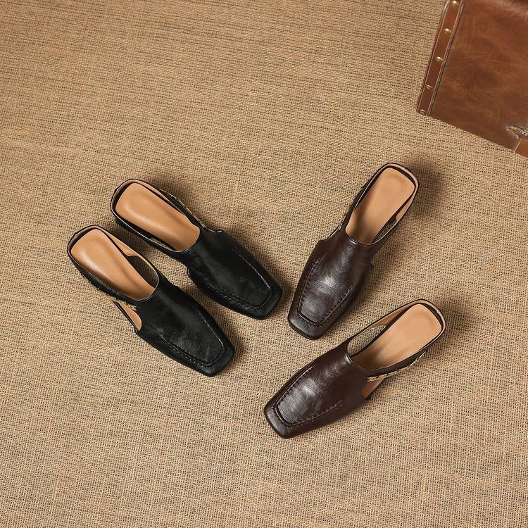 Annabel | Refined Square-Toe Mules