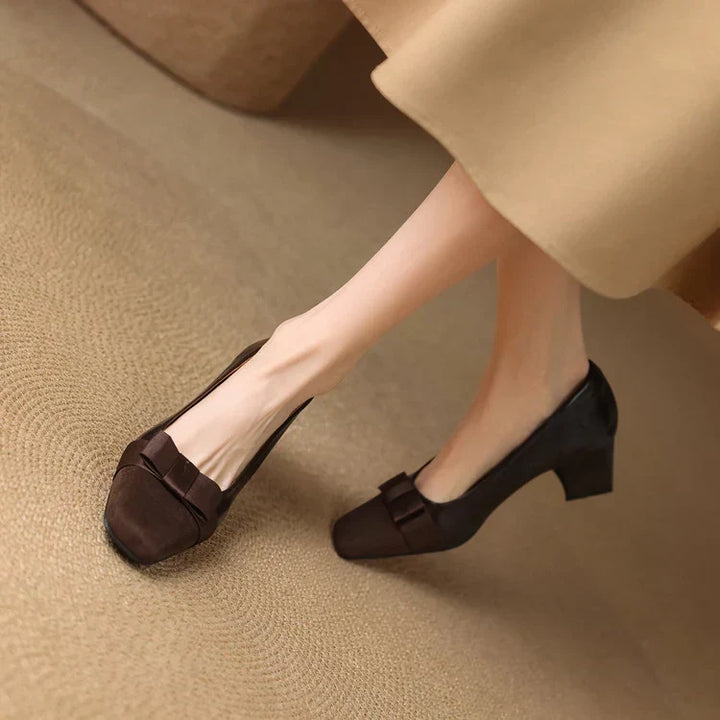 Marissa | Bow-Accent Block Heels
