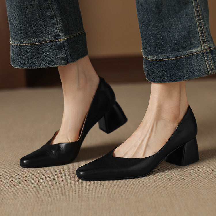 Iris | Refined Block-Heel Pumps