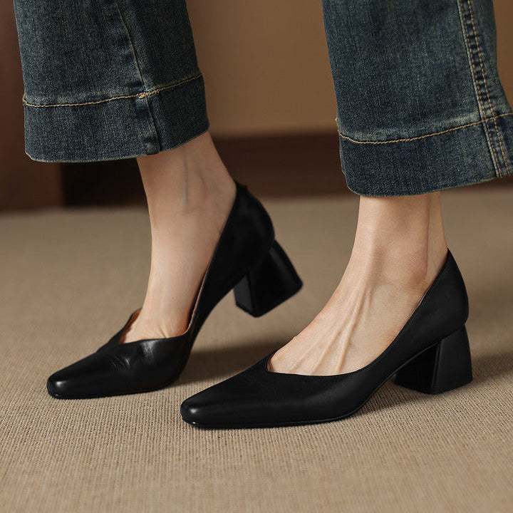 Iris | Refined Block-Heel Pumps