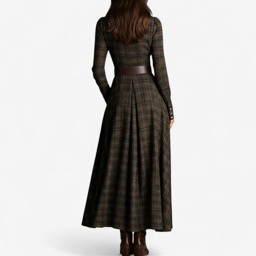 Henrietta | Heritage Plaid Maxi Shirt Dress