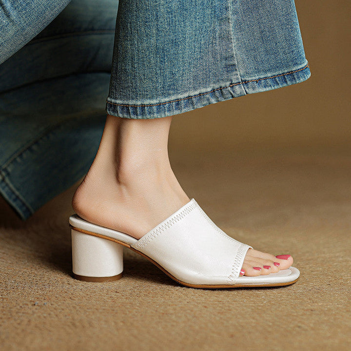 Belinda | Elegant Block-Heel Mules