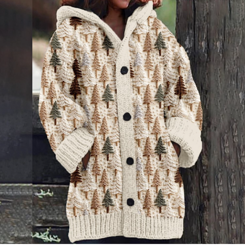 Amara | Festive Hooded Cardigan
