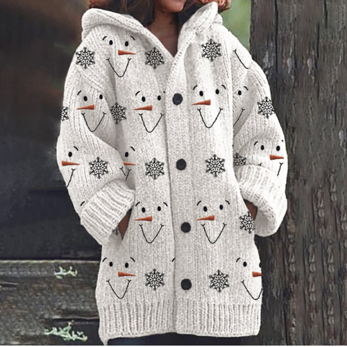 Amara | Festive Hooded Cardigan