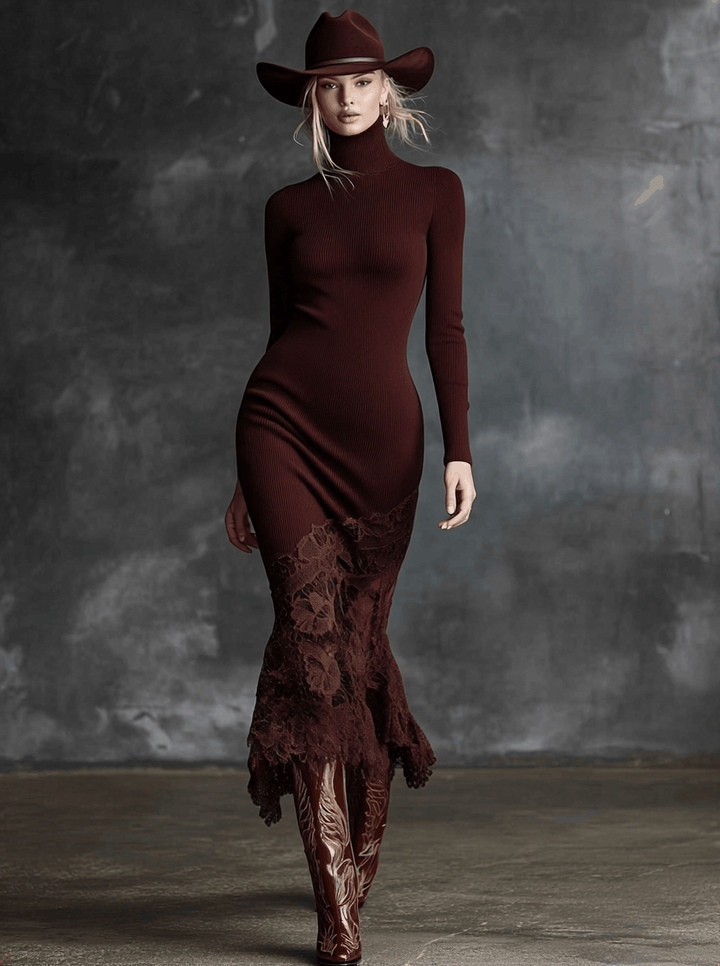 Evangeline | Elegant Ribbed Maxi Dress