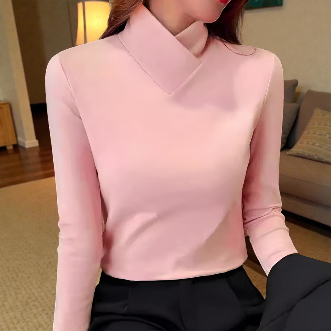Helene | Sculpted High-Neck Top