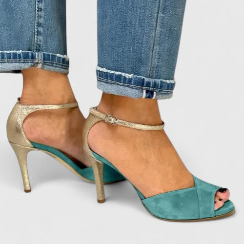 Leona | Elegant Ankle-Strap Heeled Sandals