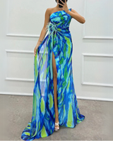 Celia | One-Shoulder Draped Evening Gown