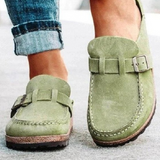 Sage | Women's Suede Buckle-Strap Cork Clog