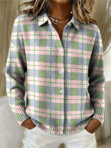 Adrienne | Checked Button-Up Shirt