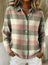 Adaline | Checked Button-Front Cardigan