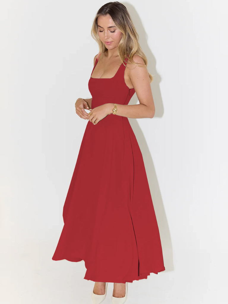 Greer | Square-Neck Midi Dress