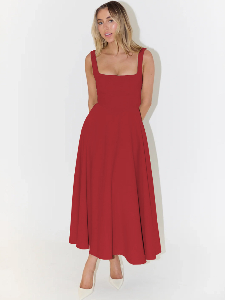 Vivienne | Timeless Fit-and-Flare Midi Dress