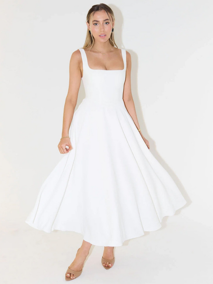 Greer | Square-Neck Midi Dress