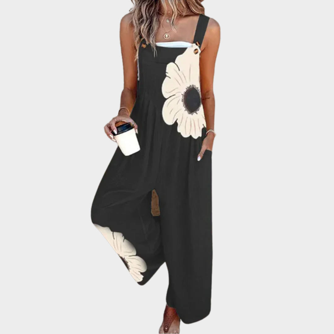 Midnight Daisy Bloom Overalls