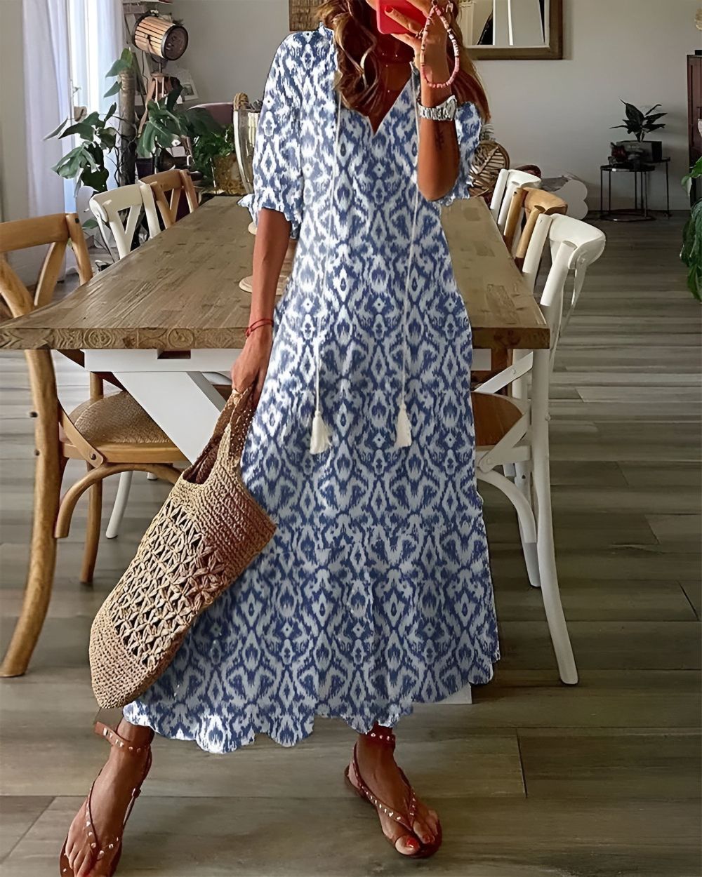 Georgia | Flowing Bohemian Maxi Dress
