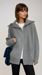 Louisa | Relaxed Zip-Up Cardigan