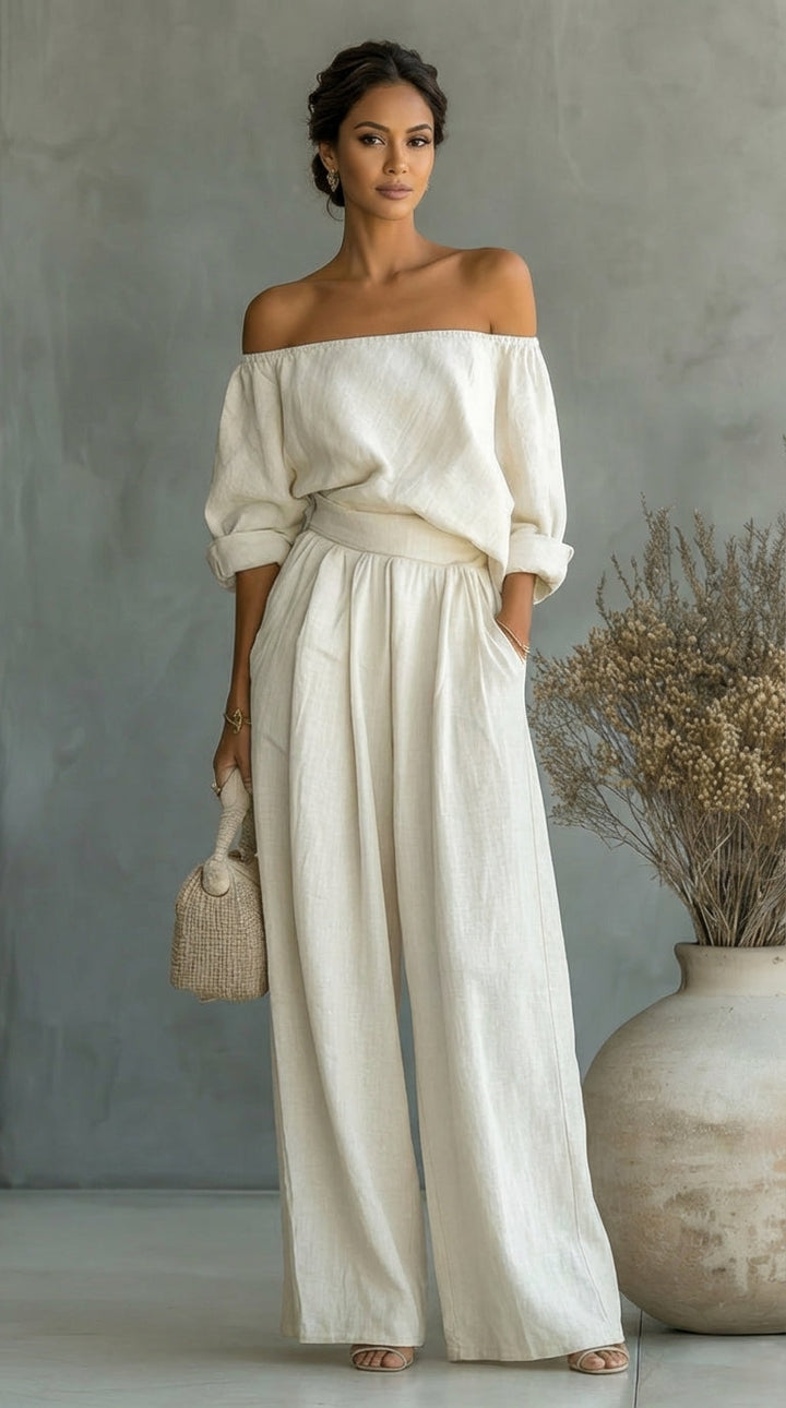Ramona | Relaxed Off-Shoulder Two-Piece Set