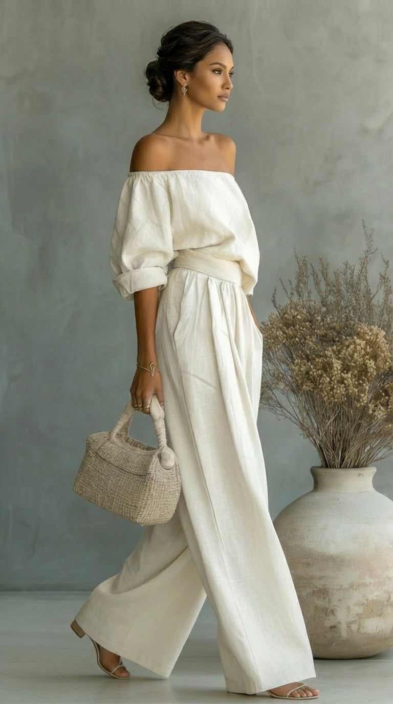 Ramona | Relaxed Off-Shoulder Two-Piece Set