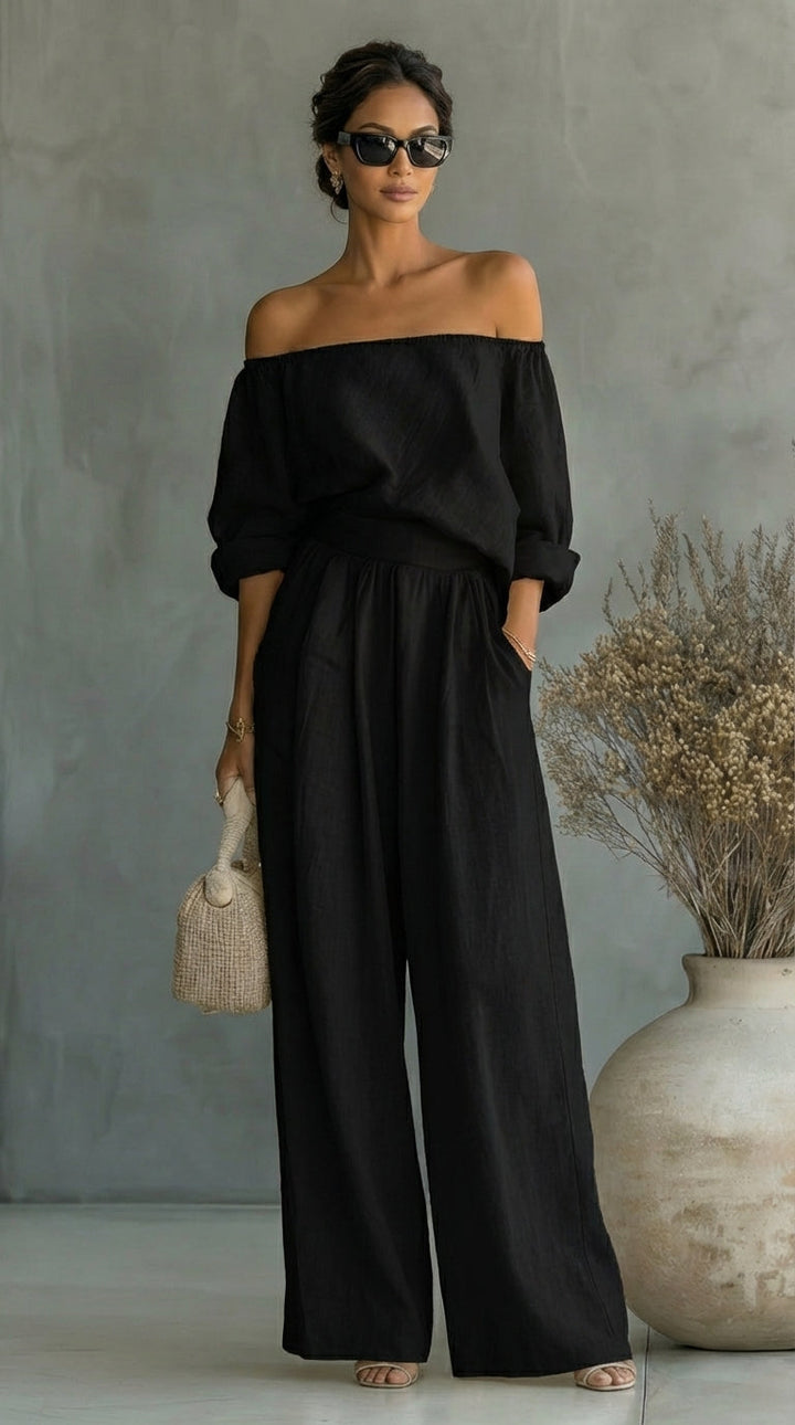 Ramona | Relaxed Off-Shoulder Two-Piece Set