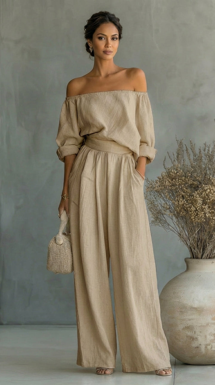 Ramona | Relaxed Off-Shoulder Two-Piece Set
