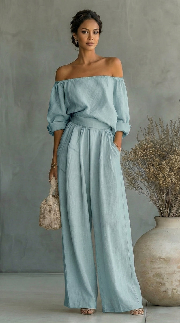 Ramona | Relaxed Off-Shoulder Two-Piece Set