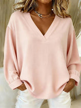 Sandra | Elegant V-Neck Blouse
