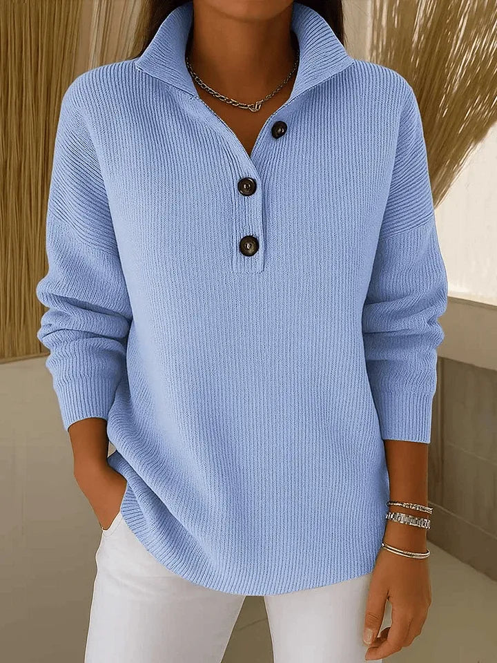 Geraldine | Buttoned Collar Sweater
