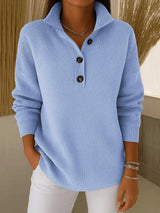 Geraldine | Buttoned Collar Sweater