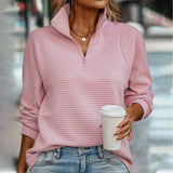 Adeline | Textured Half-Zip Pullover