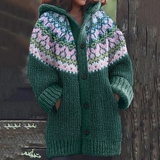 Millicent | Cozy Patterned Hooded Cardigan