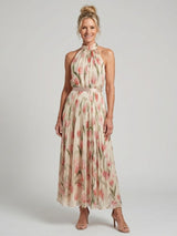 Rosabel | Halter Neck Floral Midi Dress