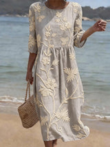 Leona | Embroidered Floral Dress