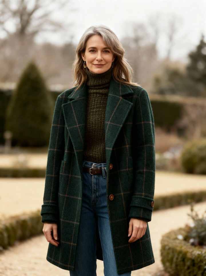 Greer | Windowpane Check Coat