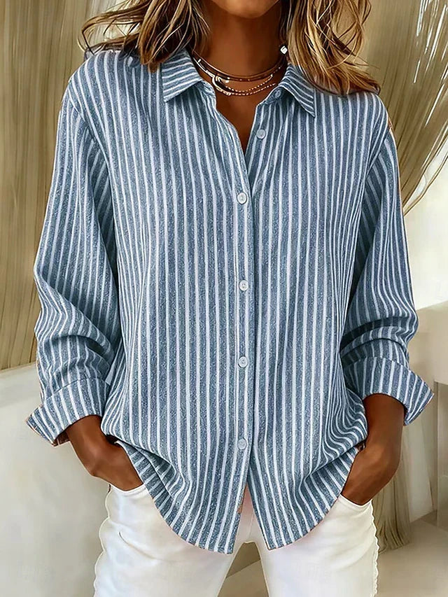 Vanessa | Relaxed Striped Button-Down Shirt