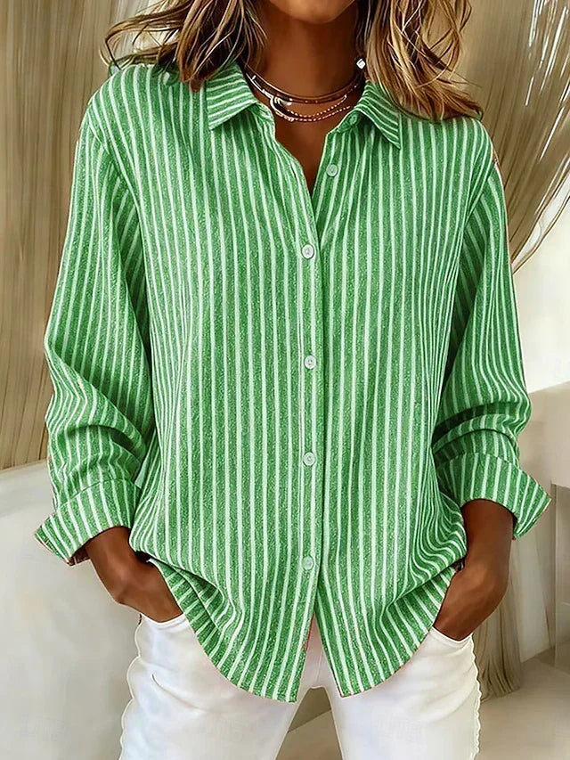 Vanessa | Relaxed Striped Button-Down Shirt