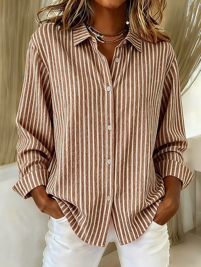 Vanessa | Relaxed Striped Button-Down Shirt