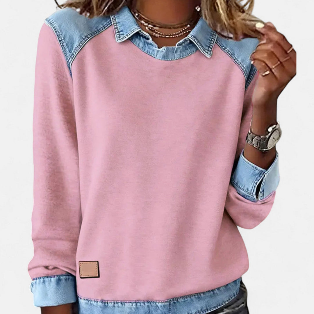 Gloria | Contrast-Panel Pullover