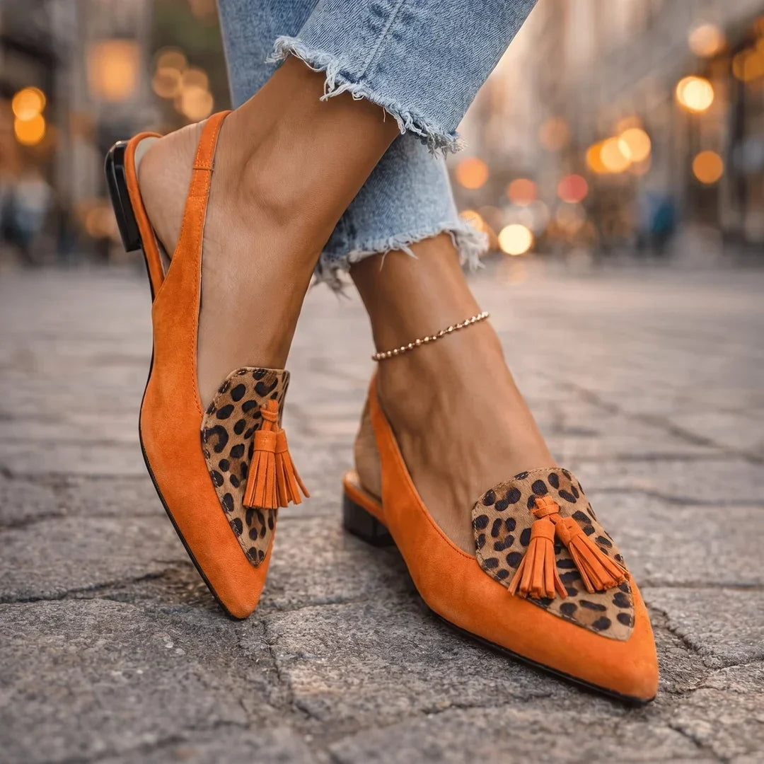 Lucette | Tasseled Slingback Flats