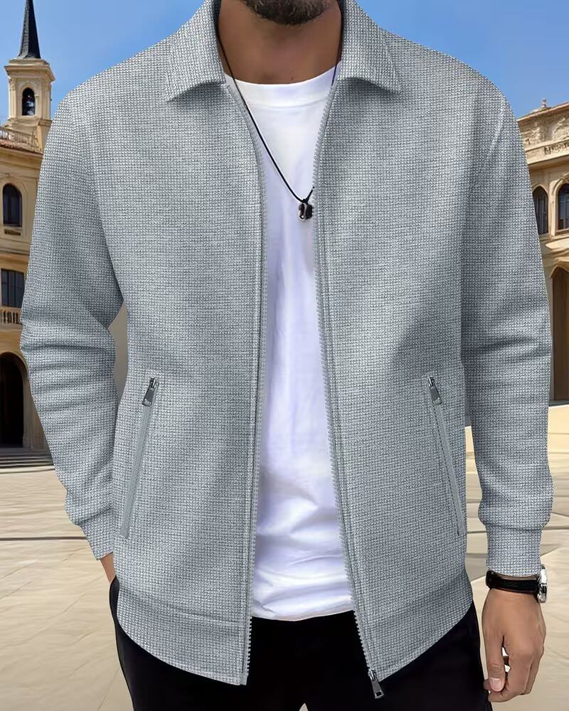Jaxon | Textured Casual Athletic Jacket