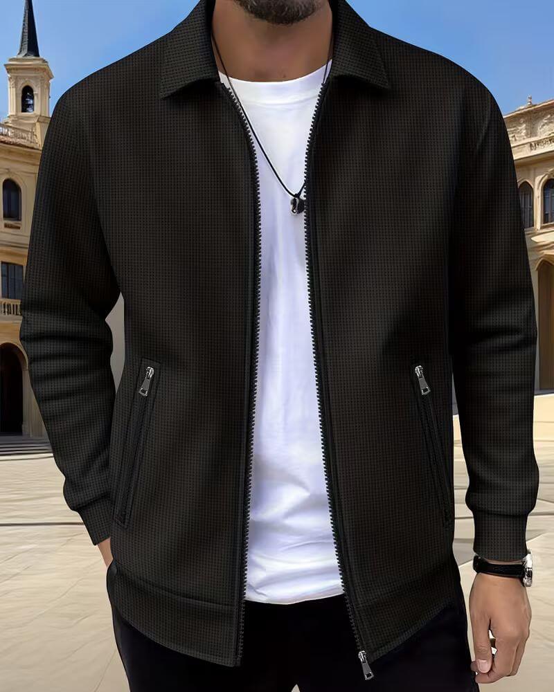 Jaxon | Textured Casual Athletic Jacket