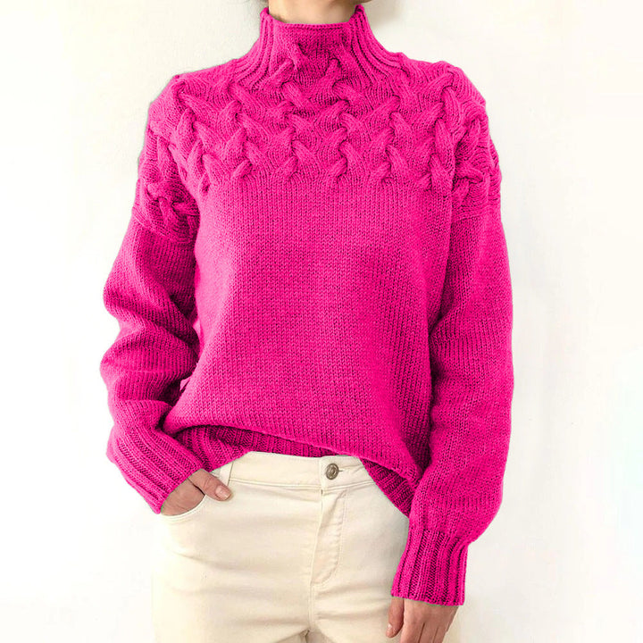 Rosaleen | Cable-Detail Turtleneck Sweater