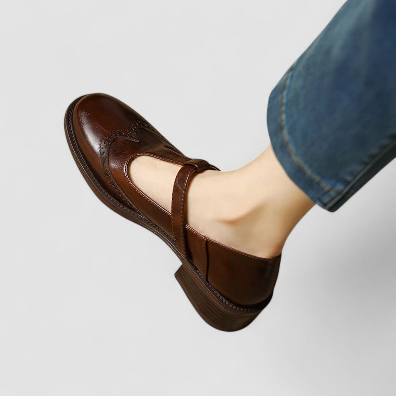 Poppy | Vintage T-Strap Mary Jane Flats