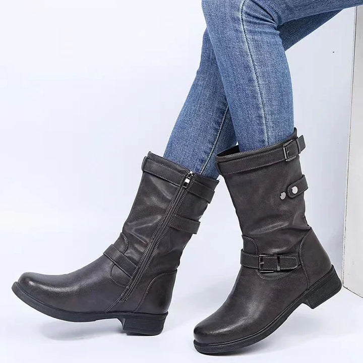 Romilly | Buckled Mid-Calf Comfort Boots