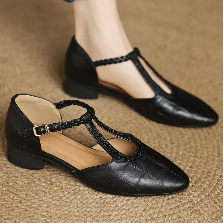 Philippa | Timeless T-Strap Flats